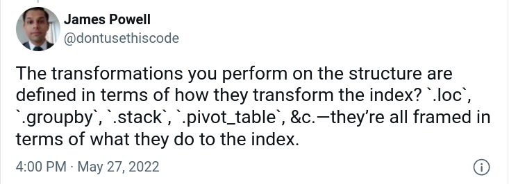 James Powell on pandas