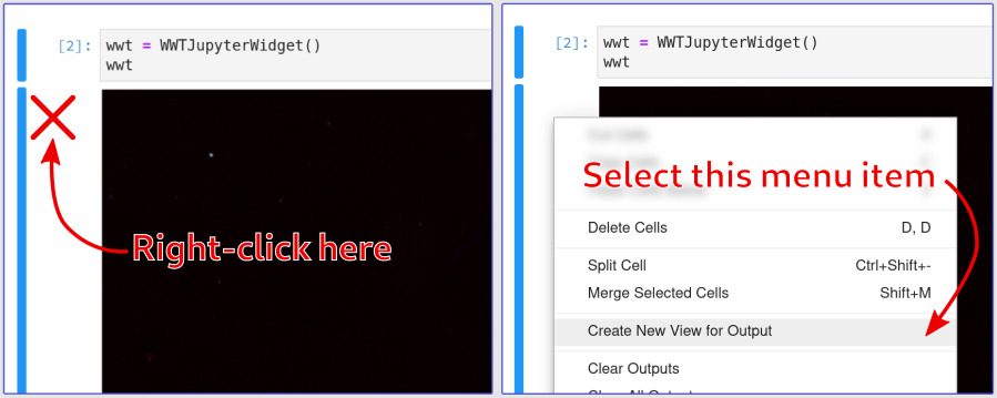 Right click and select "Create New View for Output"