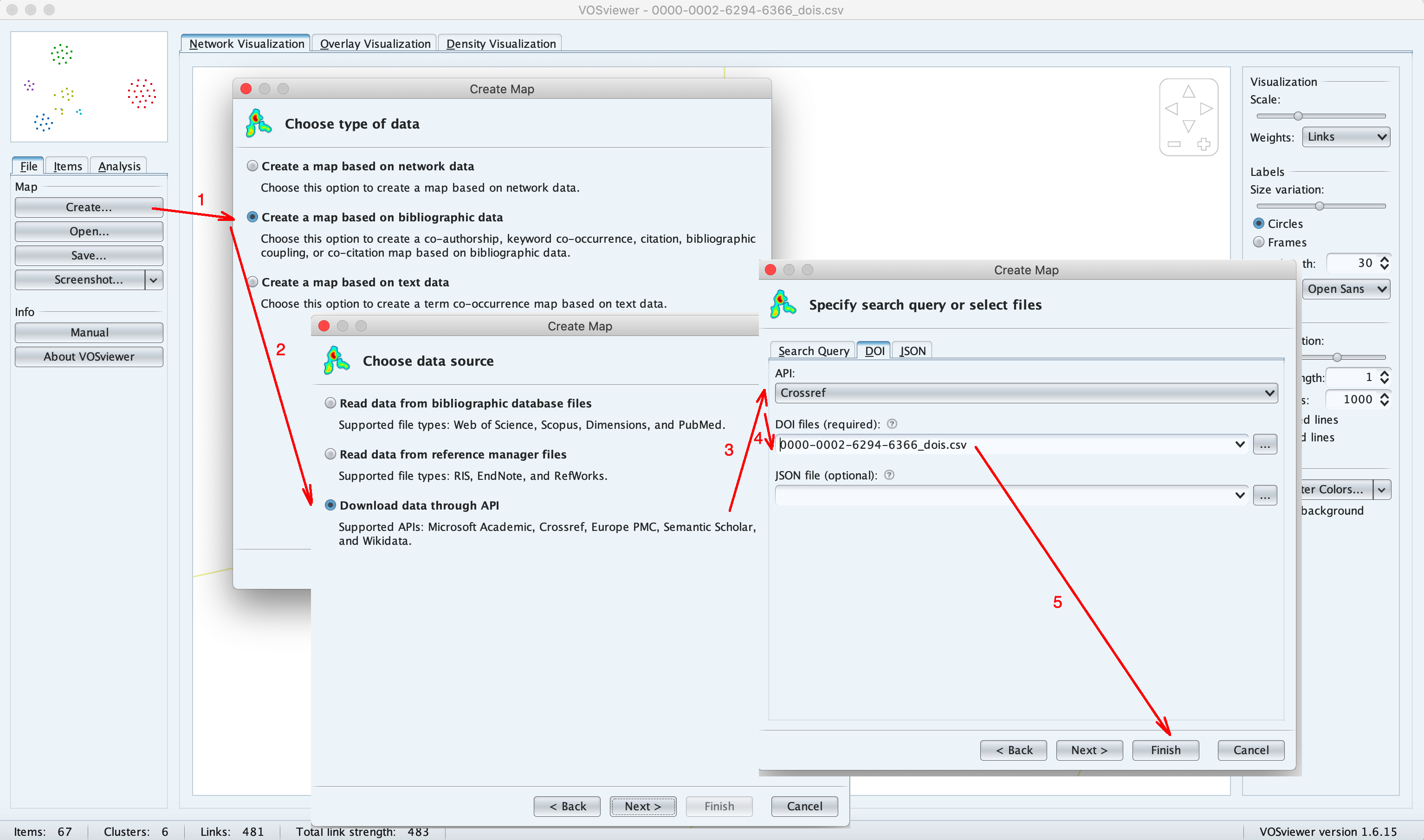 VOSviewer Steps