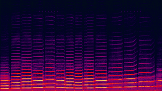 The spectrogram of a violin recording