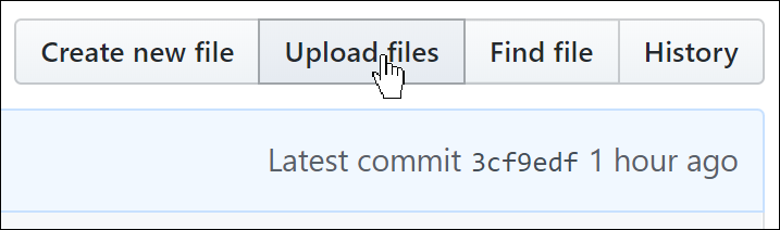 Screenshot showing how to upload new files