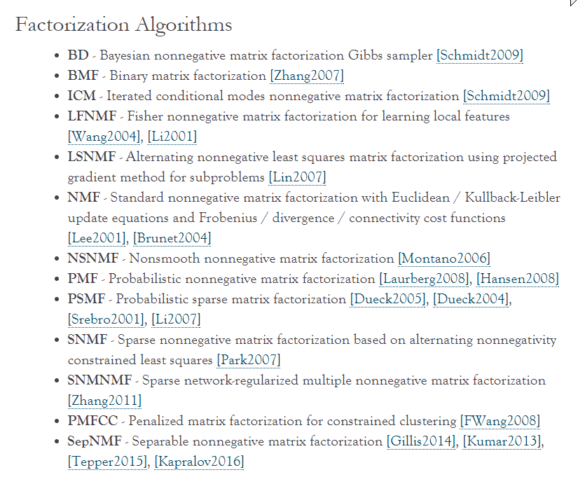 research on NMF