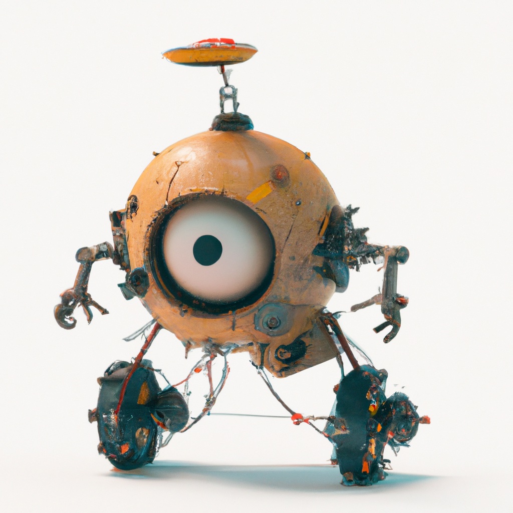 Splash image with steampunk differential drive robot