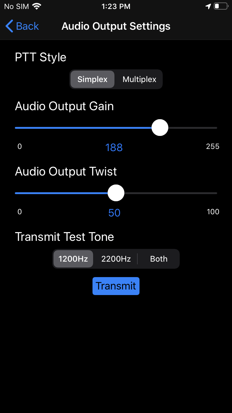 Adjust audio output levels